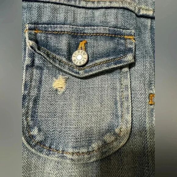 J.Crew Denim Jacket | Light wash denim distressed | Size Small - Picture 3 of 7